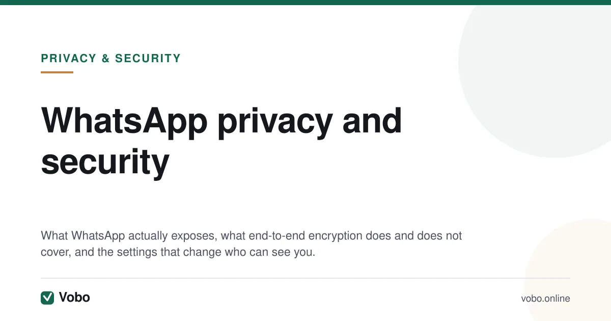 WhatsApp privacy and security — topic hub on Vobo.
